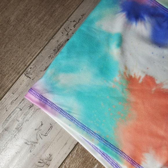 NWT Athletic Works Girls Active Tumble Short Size XL 14/16 Multicolor Tie-Dye - Picture 8 of 13